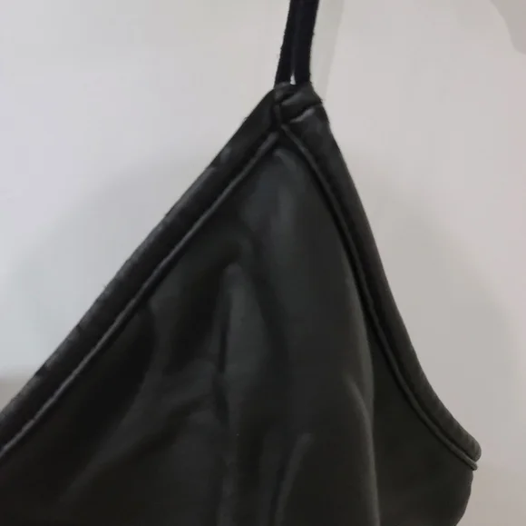 Faux Pleather Black Crop Top​ - Picture 7 of 10